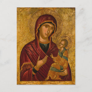 Theotokos and the Christ Child Orthodox Christian Postcard