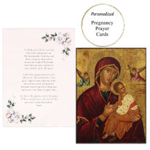Theotokos et la carte de prière de la grossesse du