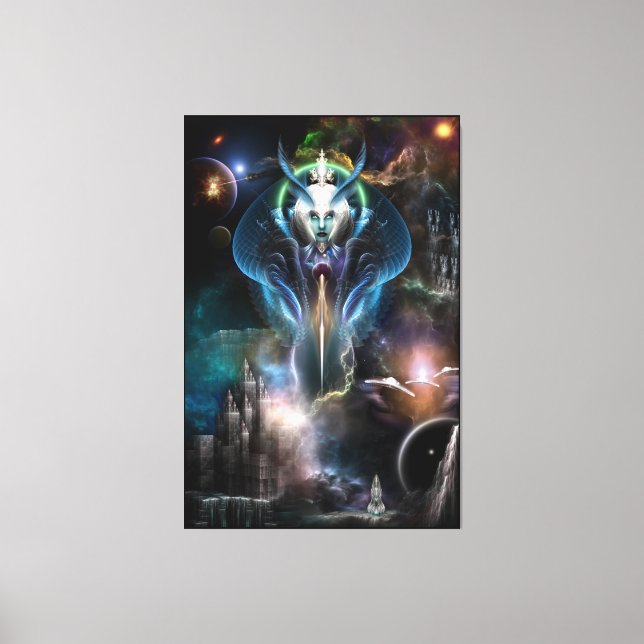 Thera Queen Of The Galaxy BLK Border Canvas Print (Front)