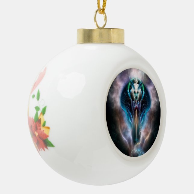 Thera The Ethereal Queen Ceramic Ball Ornament (Left)