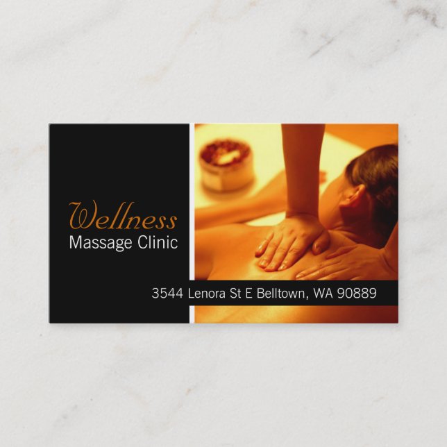 Thérapeute de massage, Clinique, Carte de visite d (Devant)