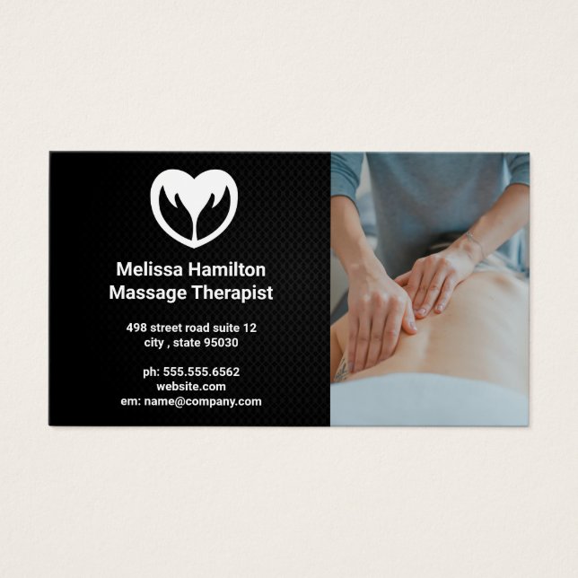 Thérapeute de massage | SPA | Icône Mains Coeur (Devant)
