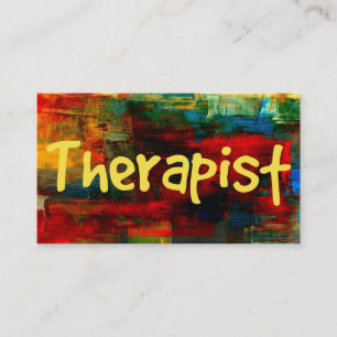 Thérapeute en Carte de visite de peinture