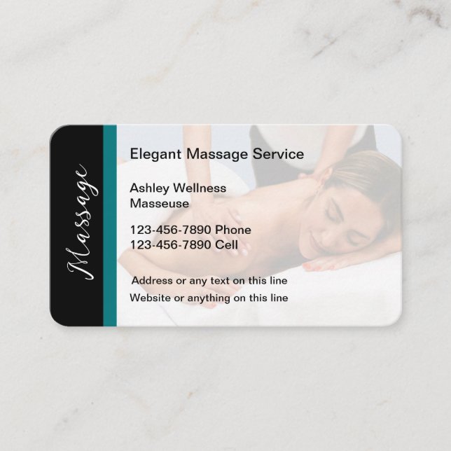 Thérapeute moderne de massage Cartes de visite mod (Devant)