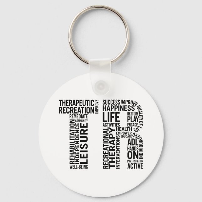 Therapeutic Recreation Therapist Keychain (Front)