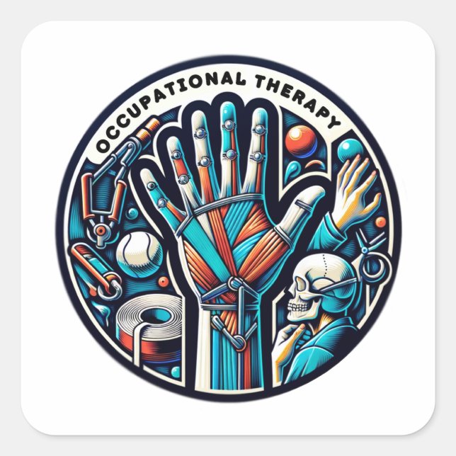 Therapeutic Touch - Art Occupational Therapy Square Sticker (Front)