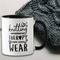 Thérapie de tricotage que vous pouvez porter Mug d