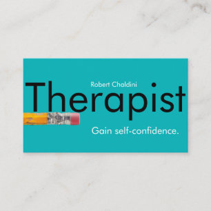 Therapist blue business card