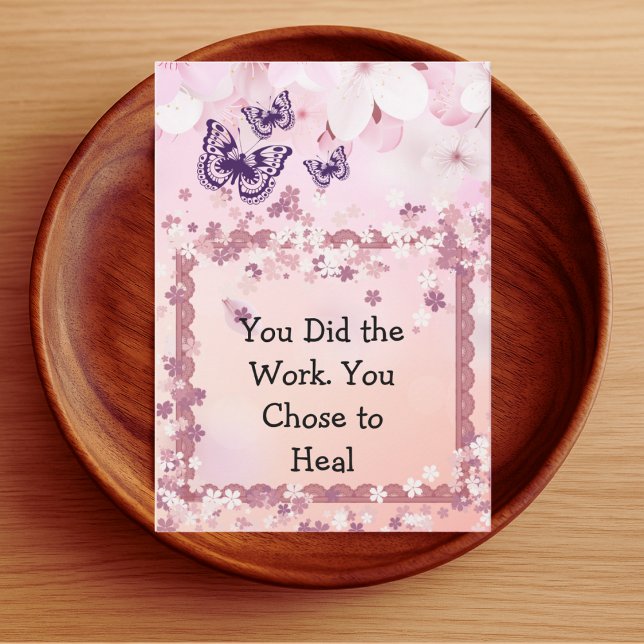 Therapist Client Thank You – Pink Empowerment Card (Creator Uploaded)