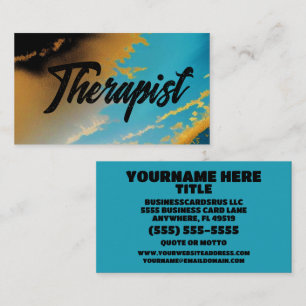 Therapist Colourful Business Card