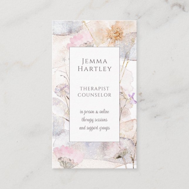 Therapist Counsellor  Business Card (Front)