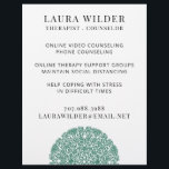 Therapist Counsellor Online Or By Phone Flyer<br><div class="desc">A flyer for a therapist or counsellor specializing in therapy during social distancing. Customize the title and text you use. Lovely serene abstract background. Promote your social distancing therapy services online or by phone.</div>