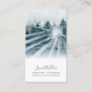 Therapist Counsellor Sunlight Through Trees Business Card