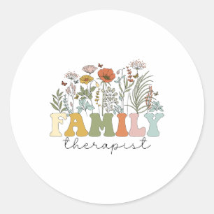 Therapist Family Therapy Mental Health Classic Round Sticker