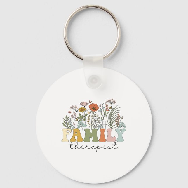 Therapist Family Therapy Mental Health  Keychain (Front)