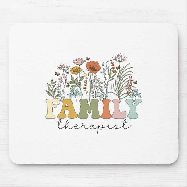 Therapist Family Therapy Mental Health  Mouse Pad (Front)