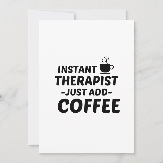 THERAPIST INSTANT JUST ADD COFFEE THANK YOU CARD (Front)