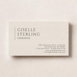 Therapist Linen Business Card