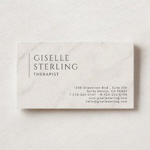 Therapist Marble Stone Business Card