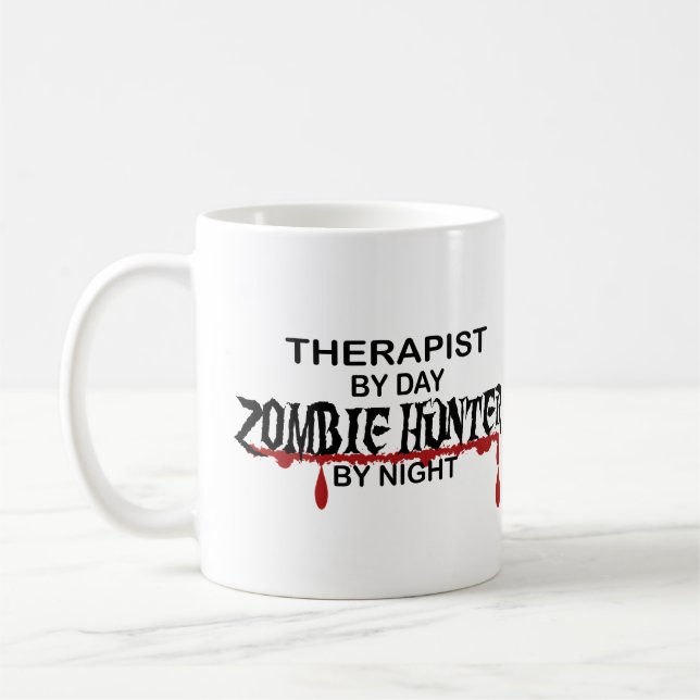 Therapist Zombie Hunter Coffee Mug (Left)