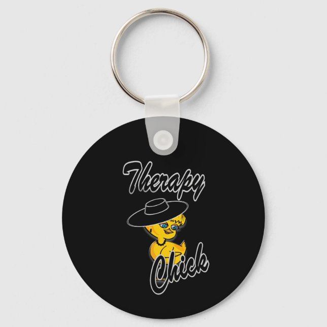 Therapy Chick #4 Keychain (Front)