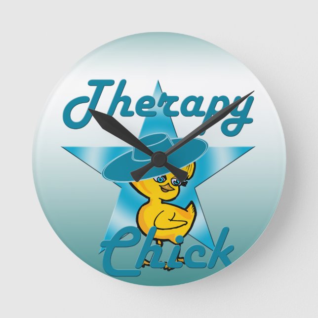 Therapy Chick #7 Round Clock (Front)