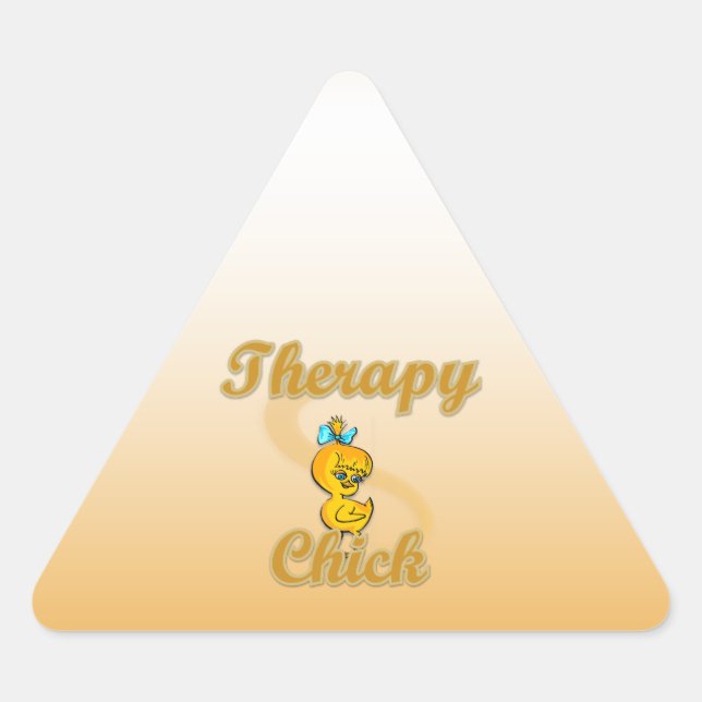 Therapy Chick Triangle Sticker (Front)