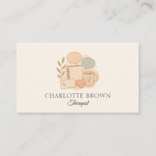 Therapy Counseling Mental Health Wellness Support Business Card