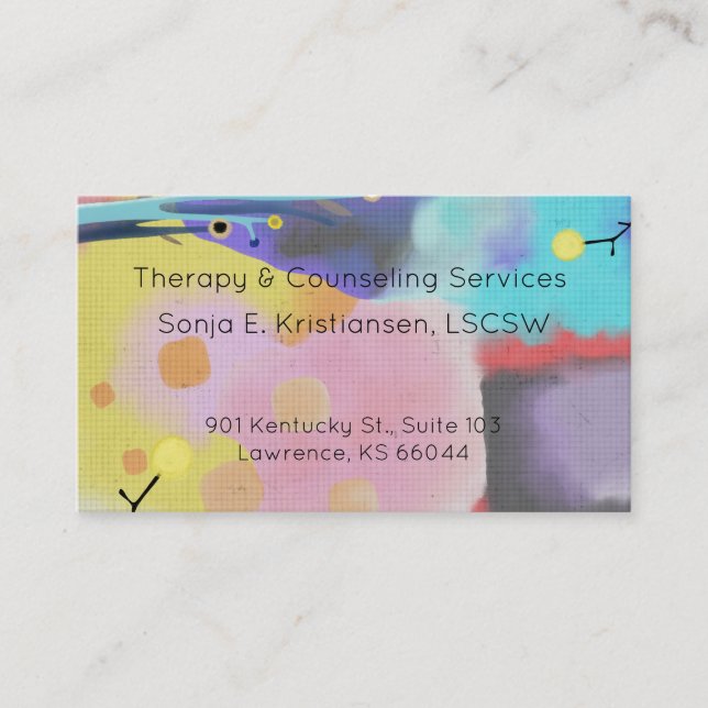 Therapy & Counseling Services Appointment Card (Front)
