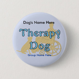 Therapy Dog 2 Inch Round Button