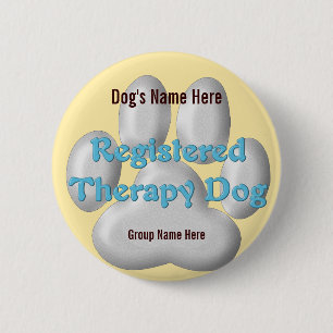 Therapy Dog ID 2 Inch Round Button