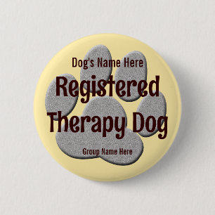 Therapy Dog ID 2 Inch Round Button