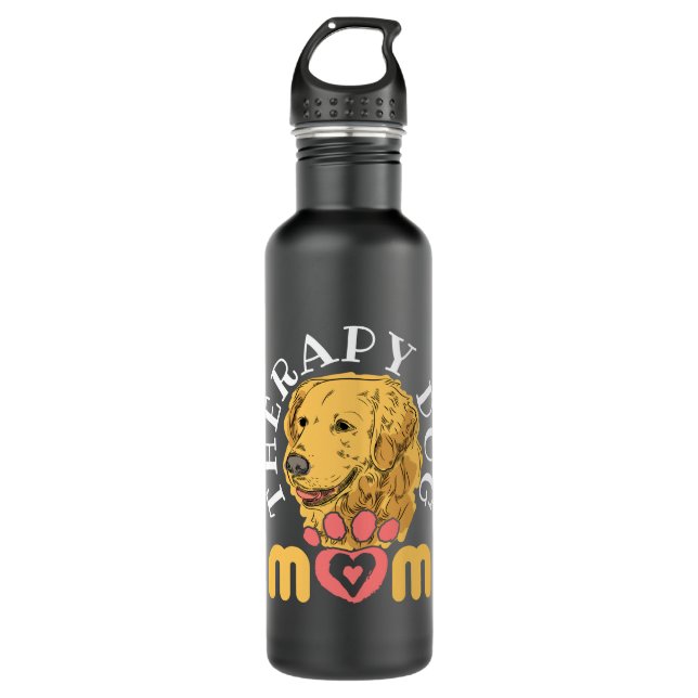 Therapy Dog Mom 710 Ml Water Bottle (Front)