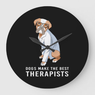 Therapy Dog Psychology Therapist Large Clock