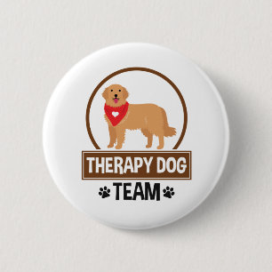 Therapy Dog Team 2 Inch Round Button