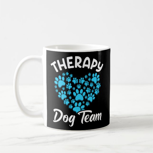 Therapy Dog Team For Animal Assisted Therapy Coffee Mug (Left)