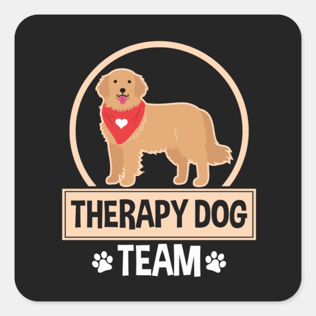 Therapy Dog Team Square Sticker (Front)