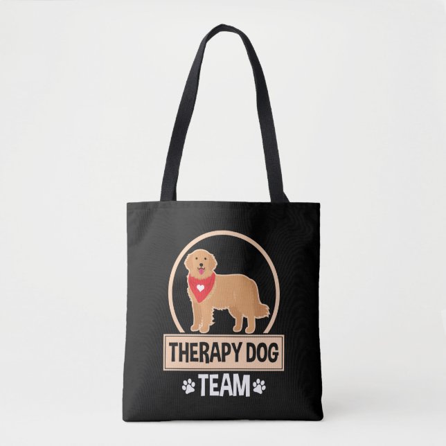 Therapy Dog Team Tote Bag (Front)