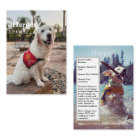 Therapy Dog Trading Card for Therapy Dog Visits