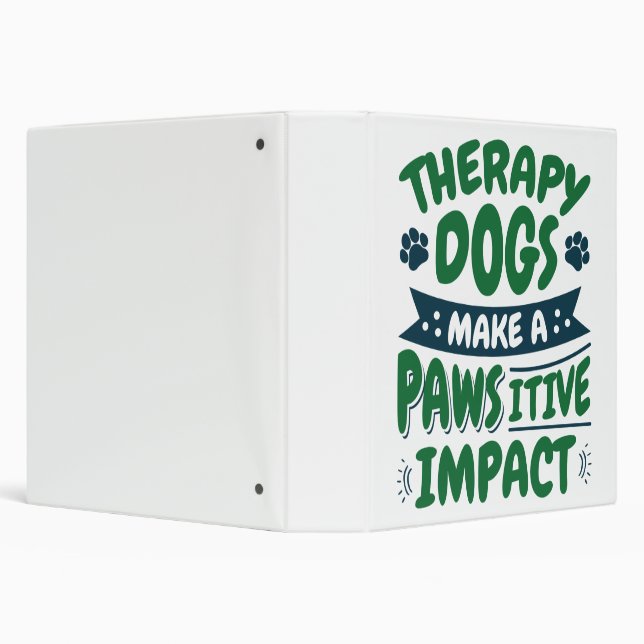 Therapy Dogs Make a Pawsitive Impact Paw Print Binder (Background)