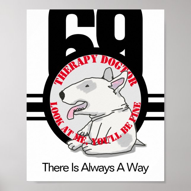 Therapy Dogtor Doodle Art Poster (Front)