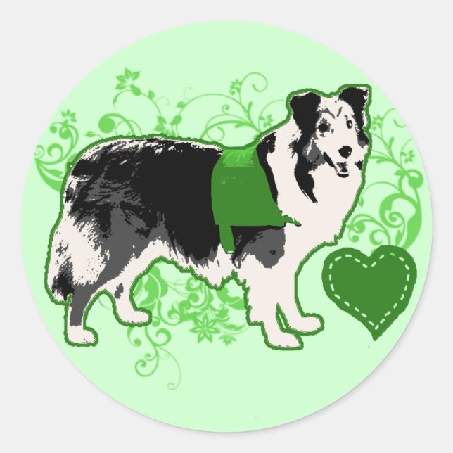 (Therapy) Fleur Green Classic Round Sticker (Front)