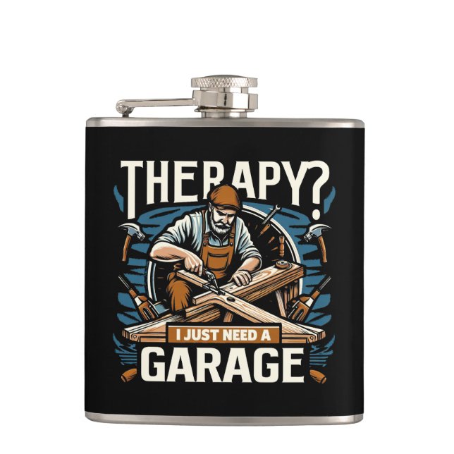 Therapy? I Just Need A Garage Hip Flask (Front)