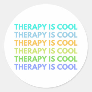 Therapy Is Cool Classic Round Sticker