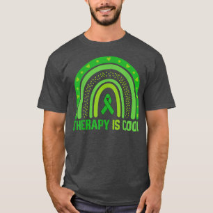 Therapy Is Cool Mental Health Awareness Rainbow Gr T-Shirt