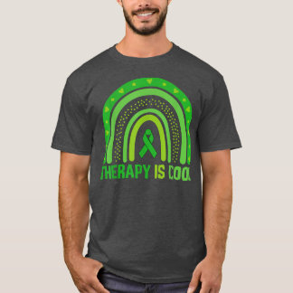Therapy Is Cool Mental Health Awareness Rainbow Gr T-Shirt