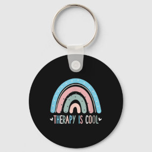 Therapy Is Cool Mental Health Awareness Therapist Keychain