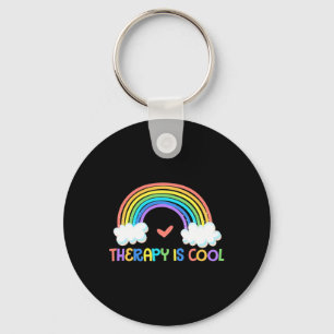 Therapy Is Cool Mental Health Awareness Therapist Keychain