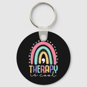 Therapy Is Cool Mental Health S Awareness Rainbow Keychain