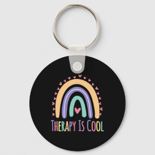 Therapy Is Cool Self Care Mental Health Awareness  Keychain